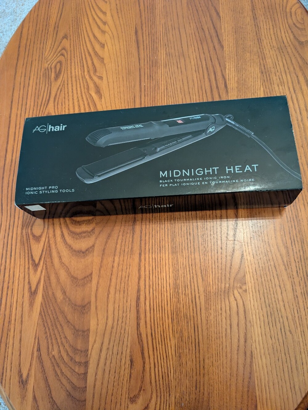 AG Hair Midnight Heat Black Tourmaline Ionic Flat Iron